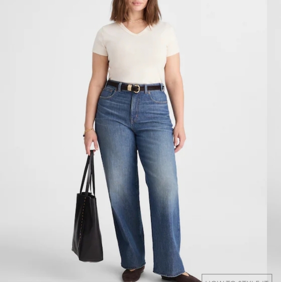 Madewell Denim - Madewell The Perfrct Vintage Wide-leg Jean - Harvey Wash + Comfort Stretch